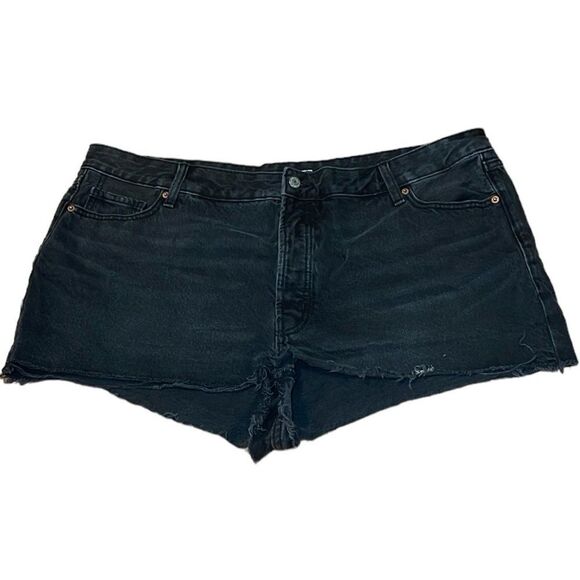 Old Navy Plus Size Booty Shorts, black cut-offs, cotton, 22 - Picture 1 of 6